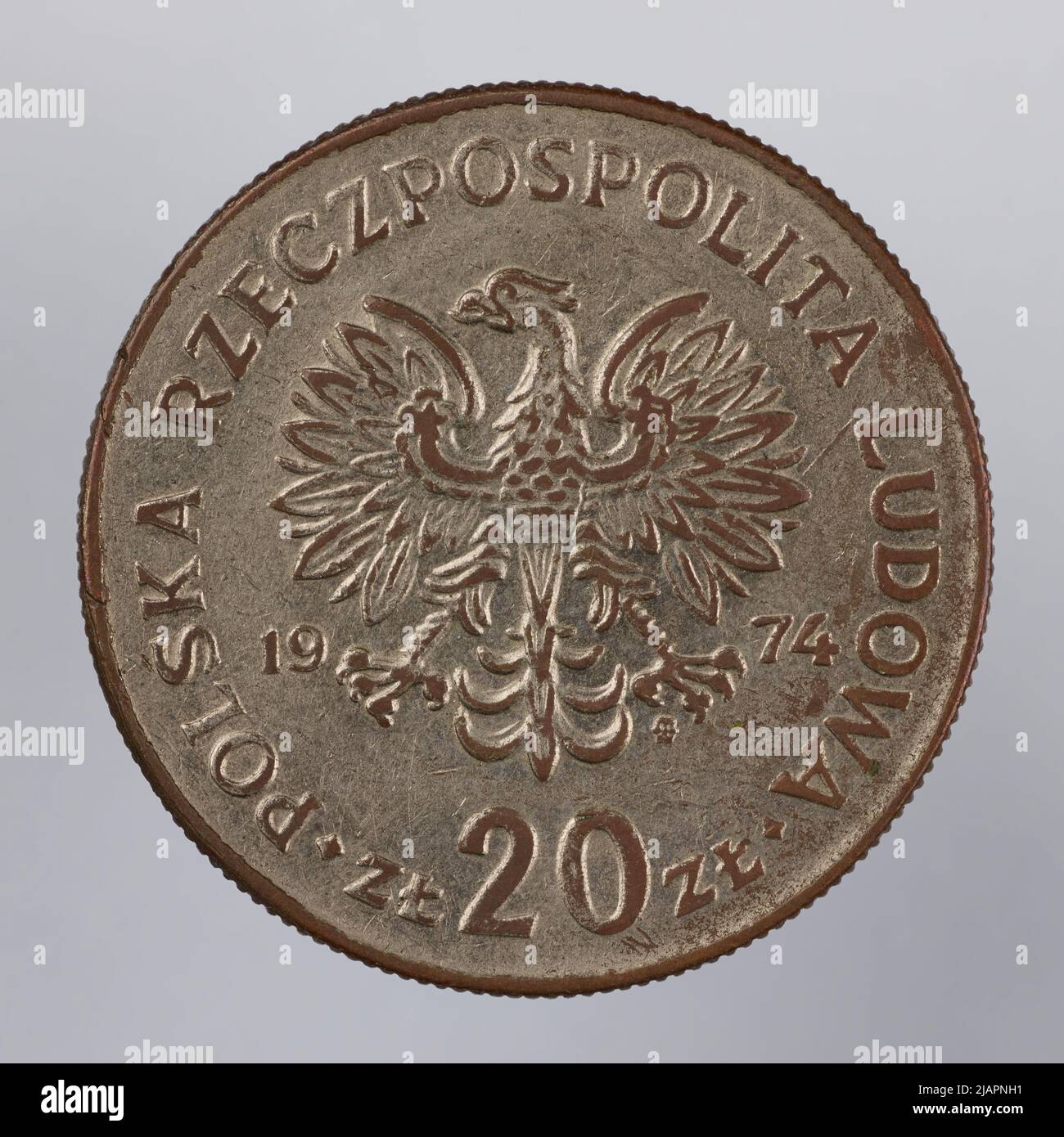 Fausse pièce, 20 zlotys, 1974, RepubIIc du peuple de Pologne Banque D'Images