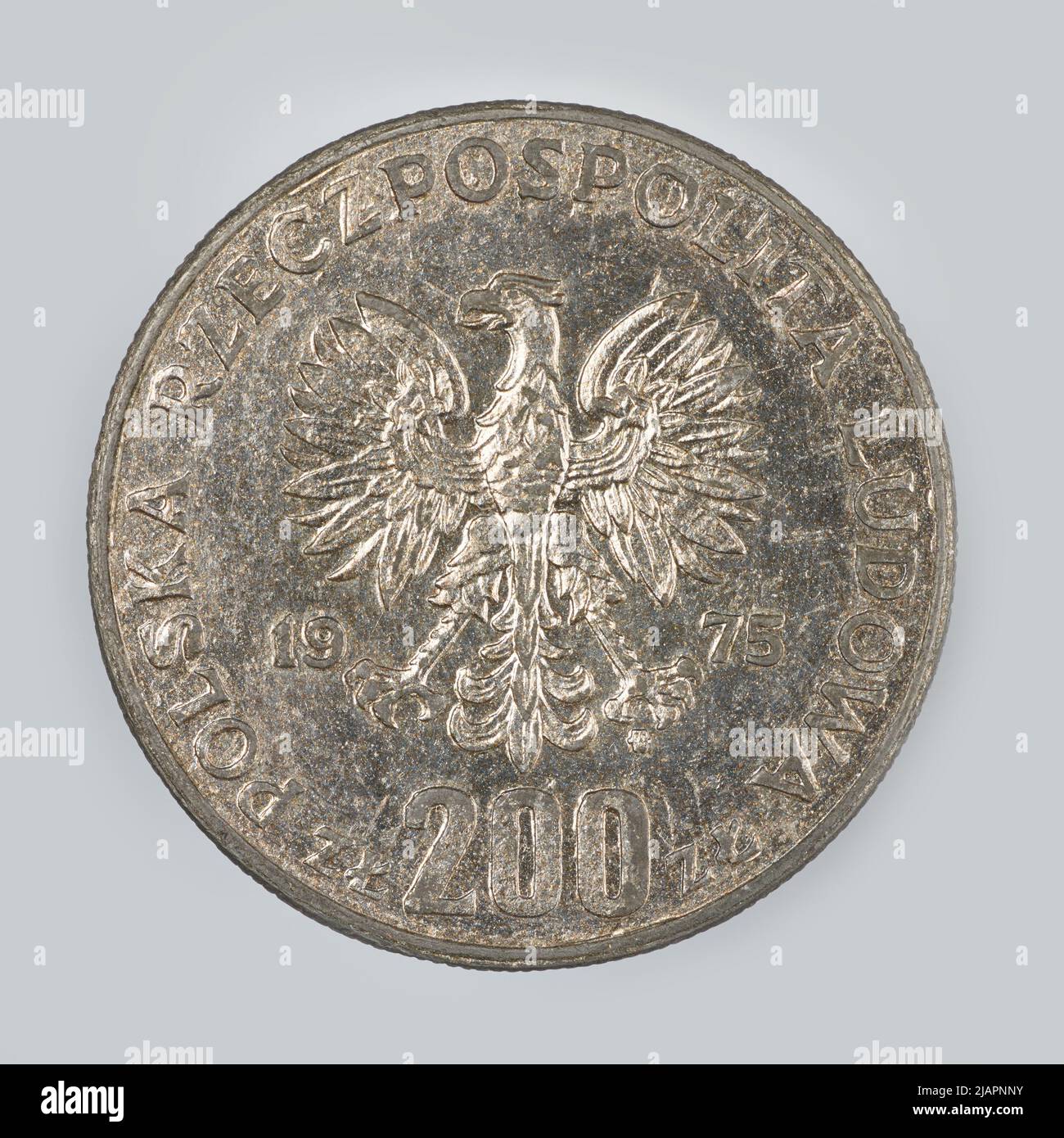 Fausse pièce, 200 zlotys, 1975, RepubIIc du peuple de Pologne Banque D'Images