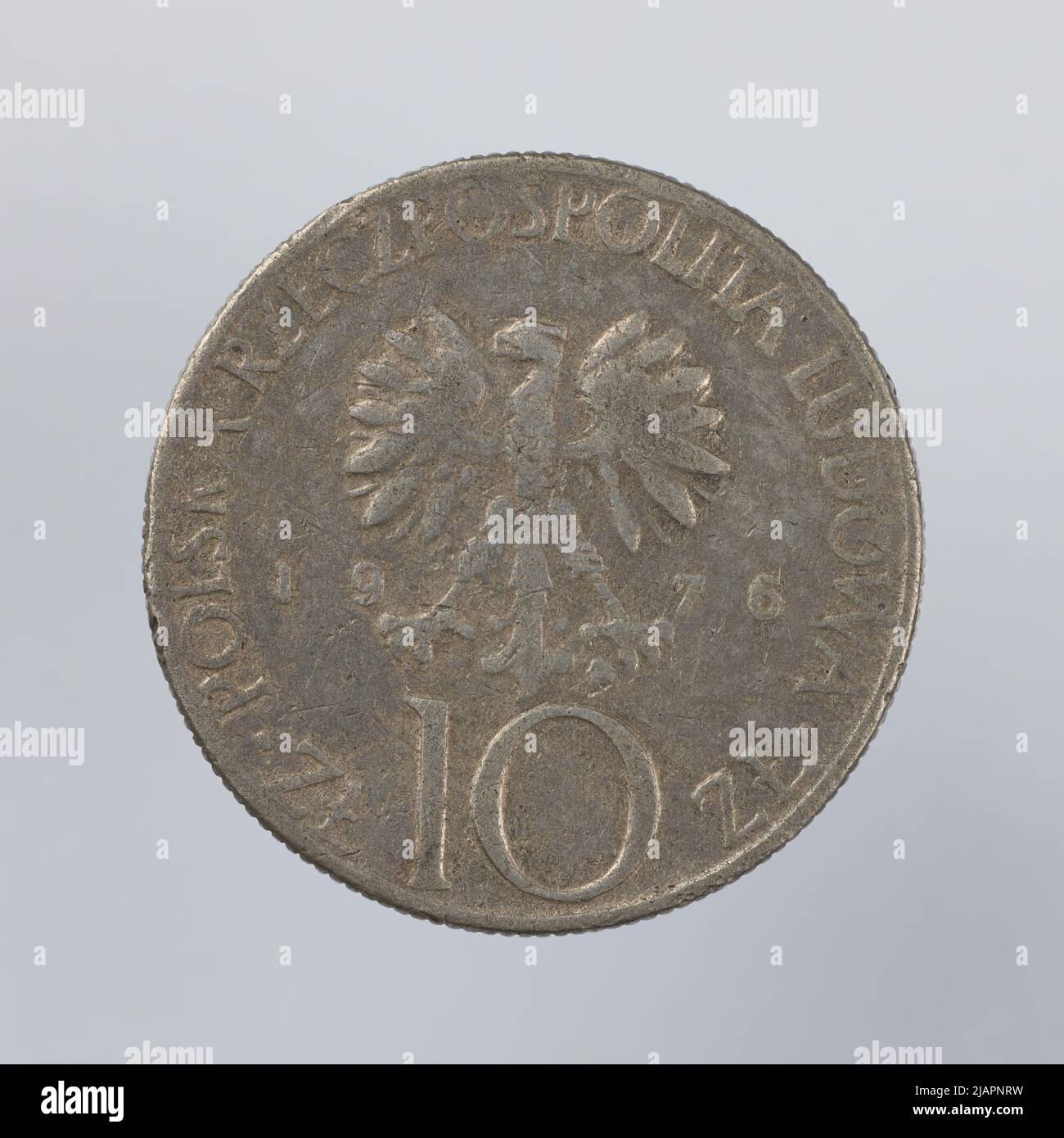 Fausse pièce, 10 zlotys, 1976, RepubIIc du peuple de Pologne Banque D'Images