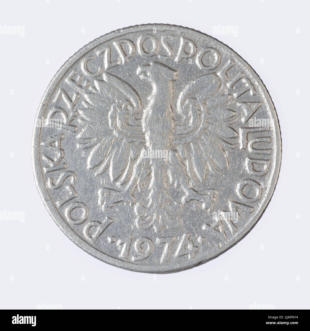 Fausse pièce, 5 zlotys, 1974, RepubIIc du peuple de Pologne Banque D'Images