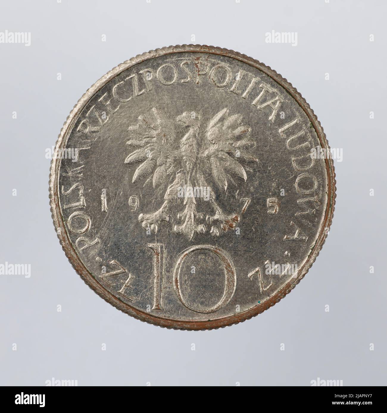 Fausse pièce, 10 zlotys, 1975, RepubIIc du peuple de Pologne Banque D'Images