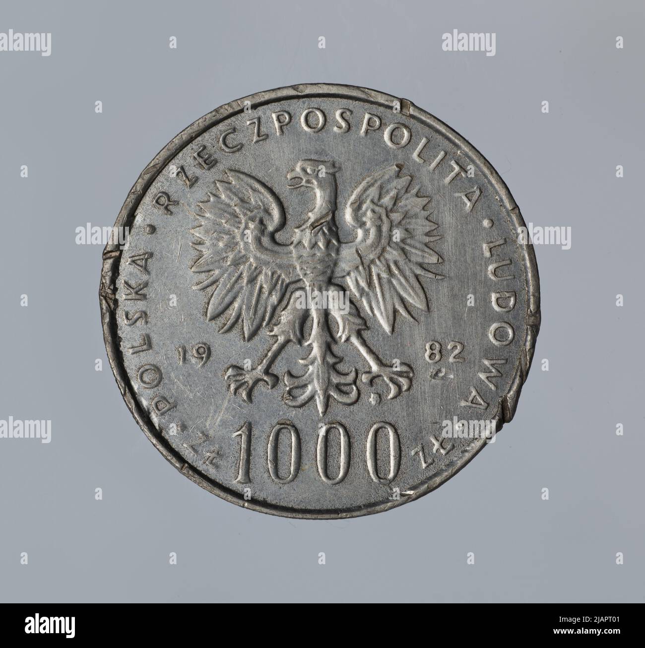 Fausse pièce, 1000 zlotys, 1982, RepubIIc du peuple de Pologne Banque D'Images