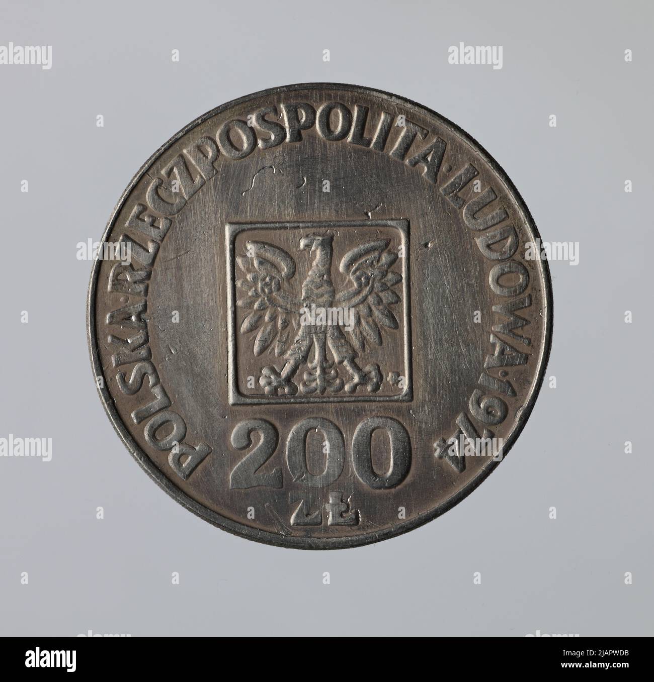 Fausse pièce, 200 zlotys, 1974, RepubIIc du peuple de Pologne Banque D'Images
