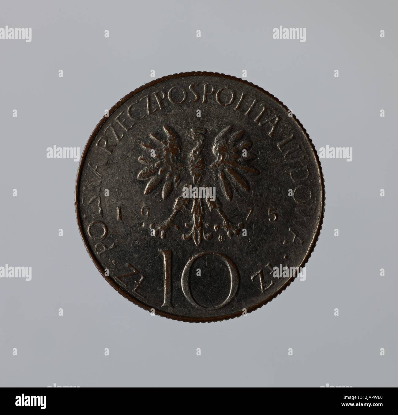 Fausse pièce, 10 zlotys, 1975, RepubIIc du peuple de Pologne Banque D'Images