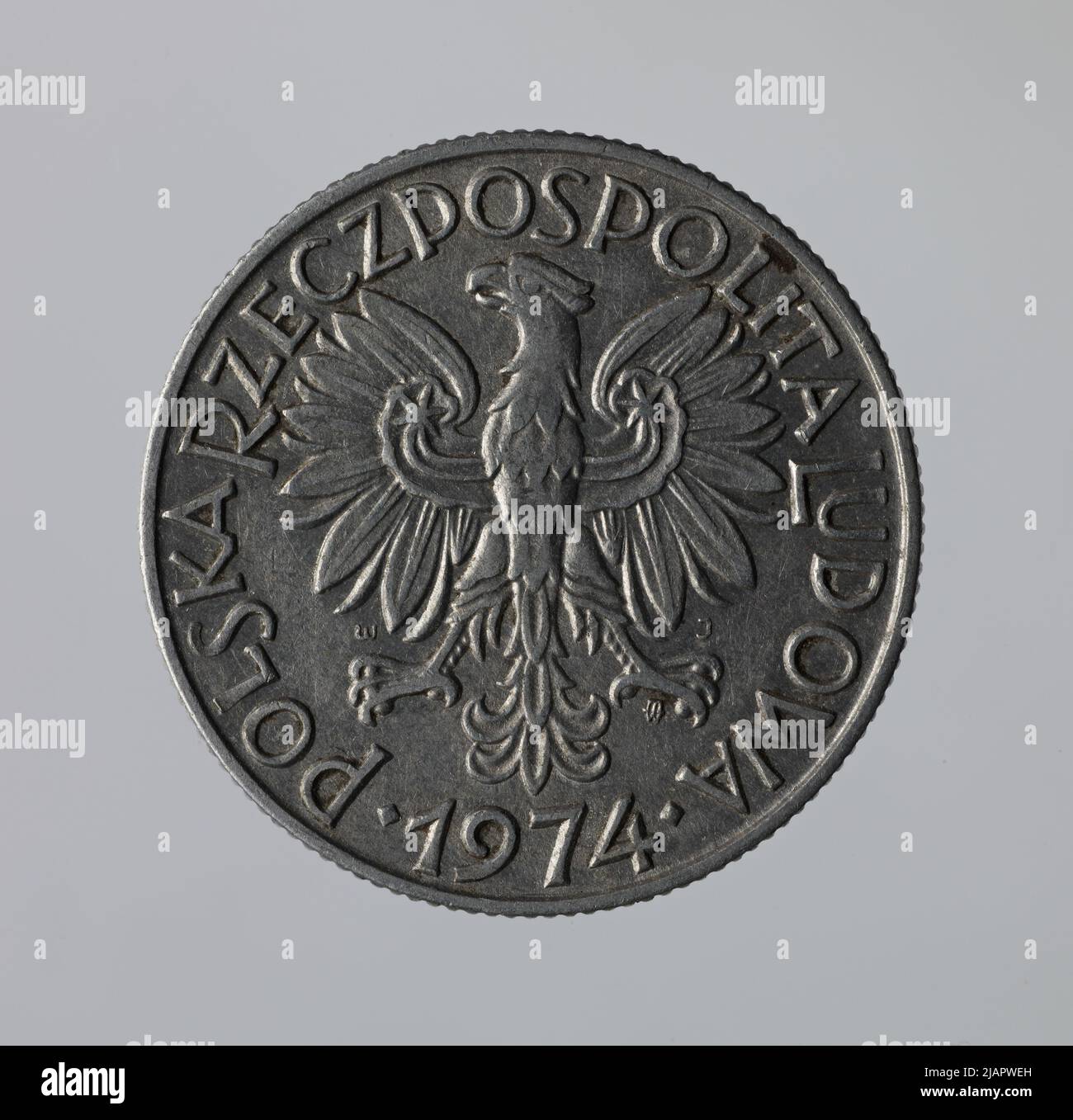 Fausse pièce, 5 zlotys, 1974, RepubIIc du peuple de Pologne Banque D'Images