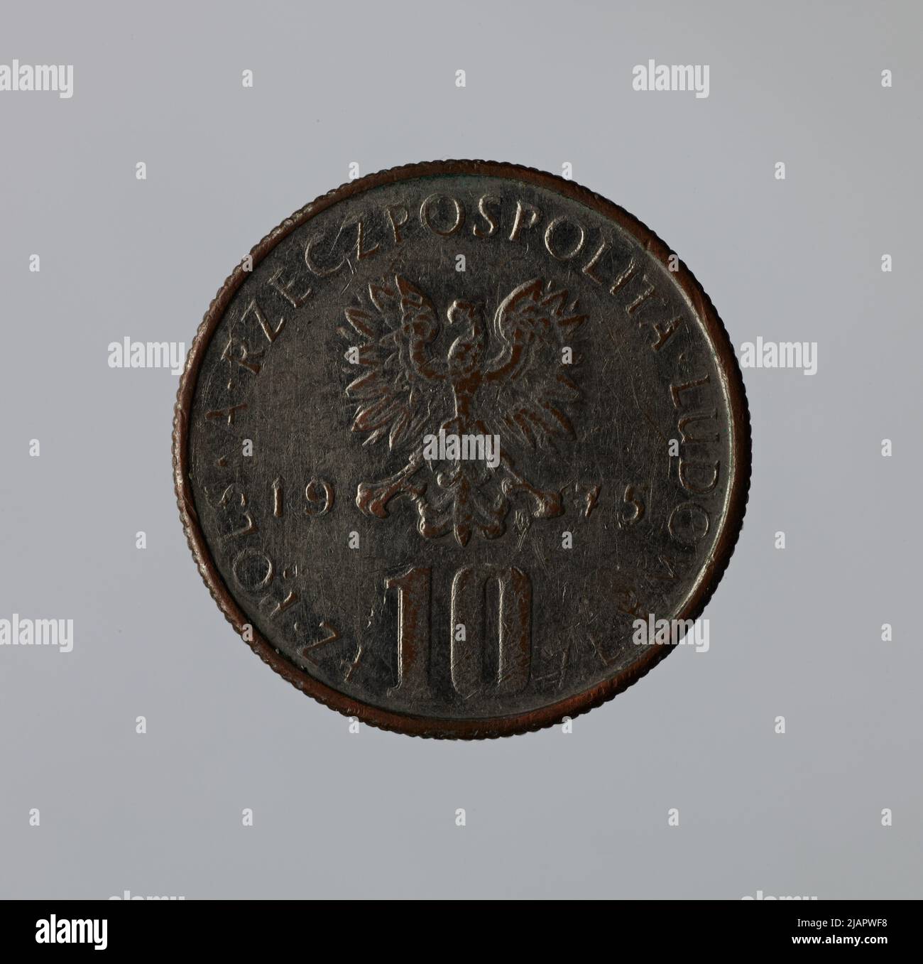 Fausse pièce, 10 zlotys, 1975, RepubIIc du peuple de Pologne Banque D'Images