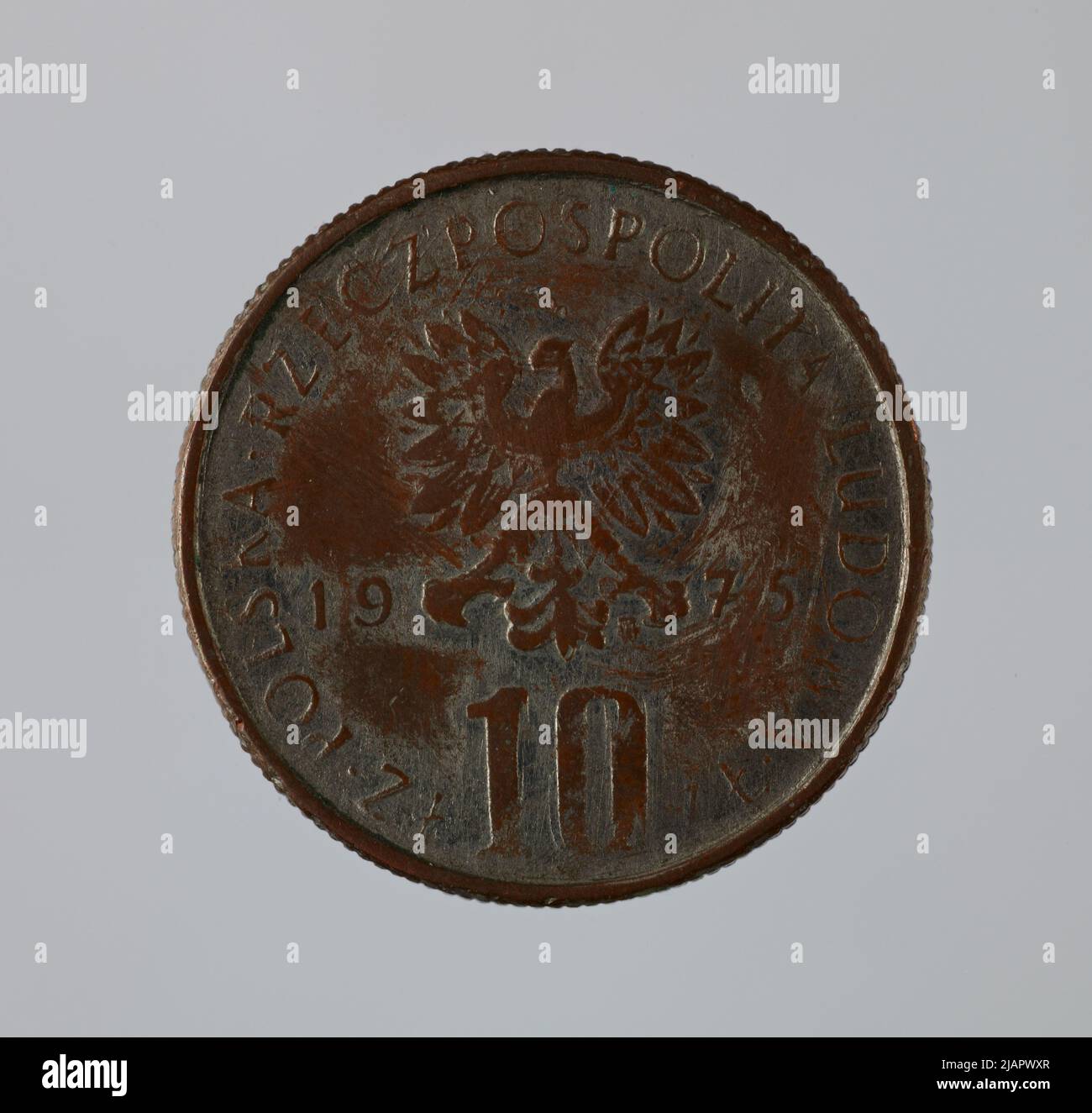 Fausse pièce, 10 zlotys, 1975, RepubIIc du peuple de Pologne Banque D'Images