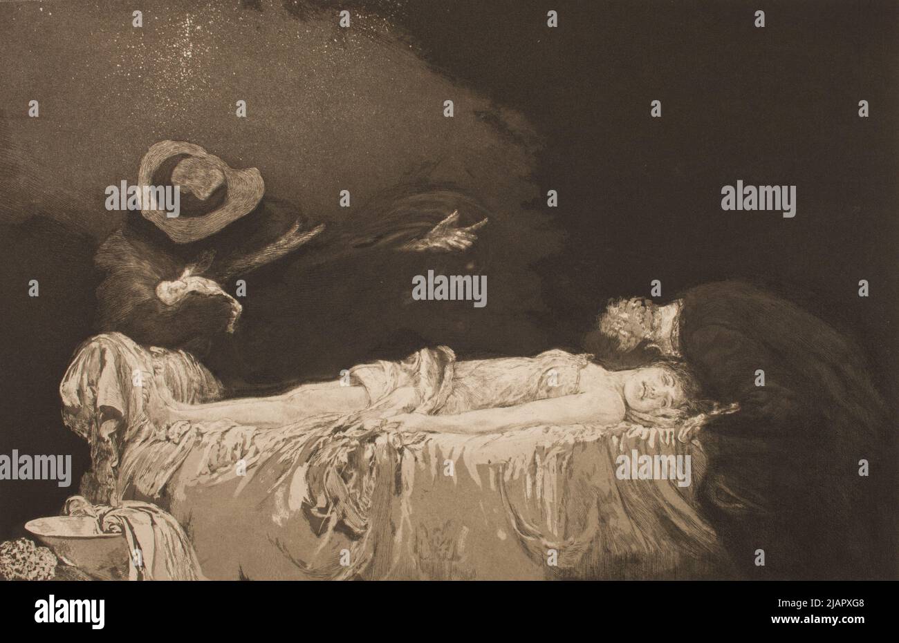 Décès / décès (TBL. X) Portfolio : un amour / amour Klinger, Max (1857 1920) Banque D'Images