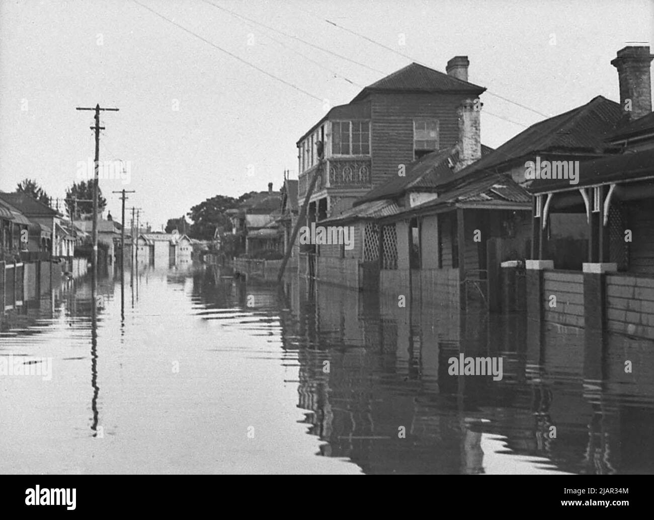 Maitland Australie inondation dégâts ca. 1950 Banque D'Images