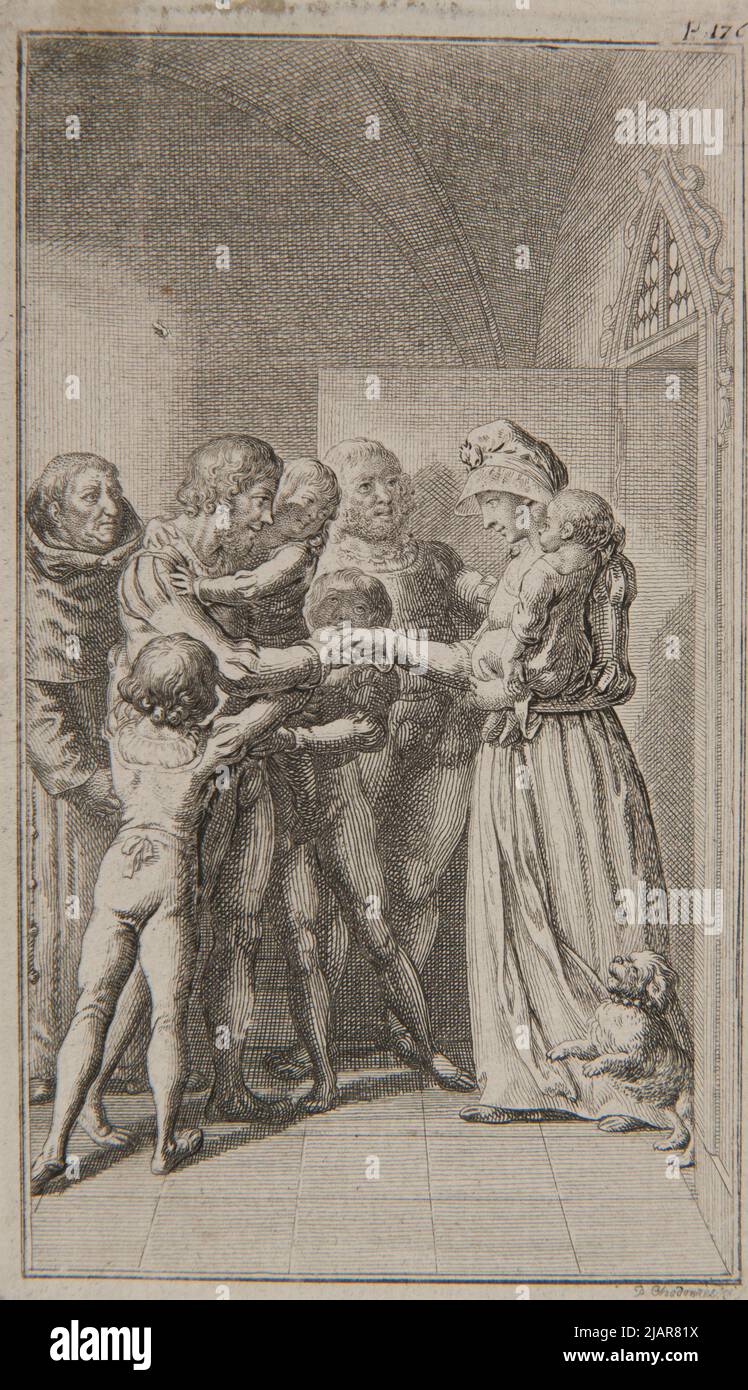 Illustration n° 4 (à partir de 6) à l'histoire de Veit Weber Die Teufelschnkräfn, publié sous le titre dire le passé de VEB Weber. Quatrième volume. Berlin, Bey Friedrich Maurer 1791 Chodowiecki, Daniel Nikolaus (1726 1801) Banque D'Images