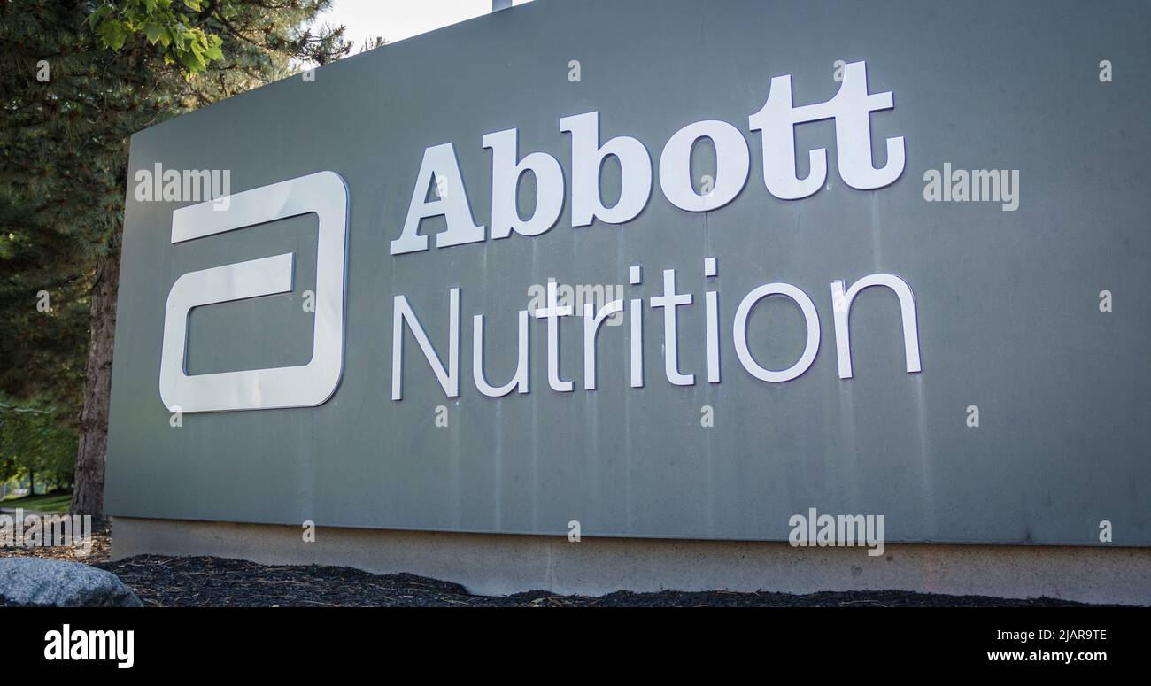 Columbus, Ohio - 31 mai 2022 : panneau d'entrée du centre de nutrition Abbott Banque D'Images