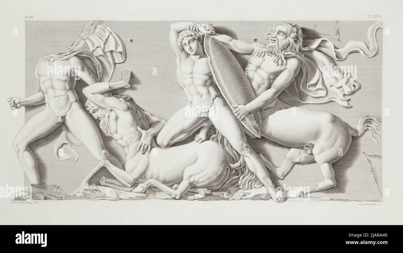 Le Temple Apollo aux Bassae à Arcadien Tablica XXII Marchetti, Domenico (1780 1844), Stackelberg, Otto Magnus von (1787 1837) Banque D'Images