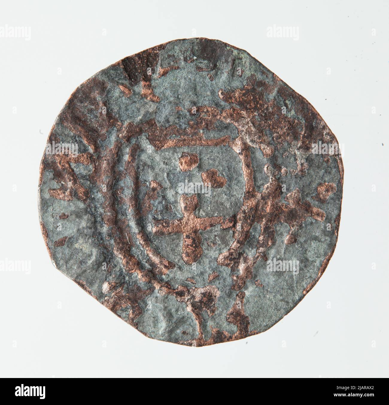 FALSE coin, Władysław Jagieło (1386 1434), Kwartalnik Mały (Ternar); 1399/1400 inconnu Banque D'Images