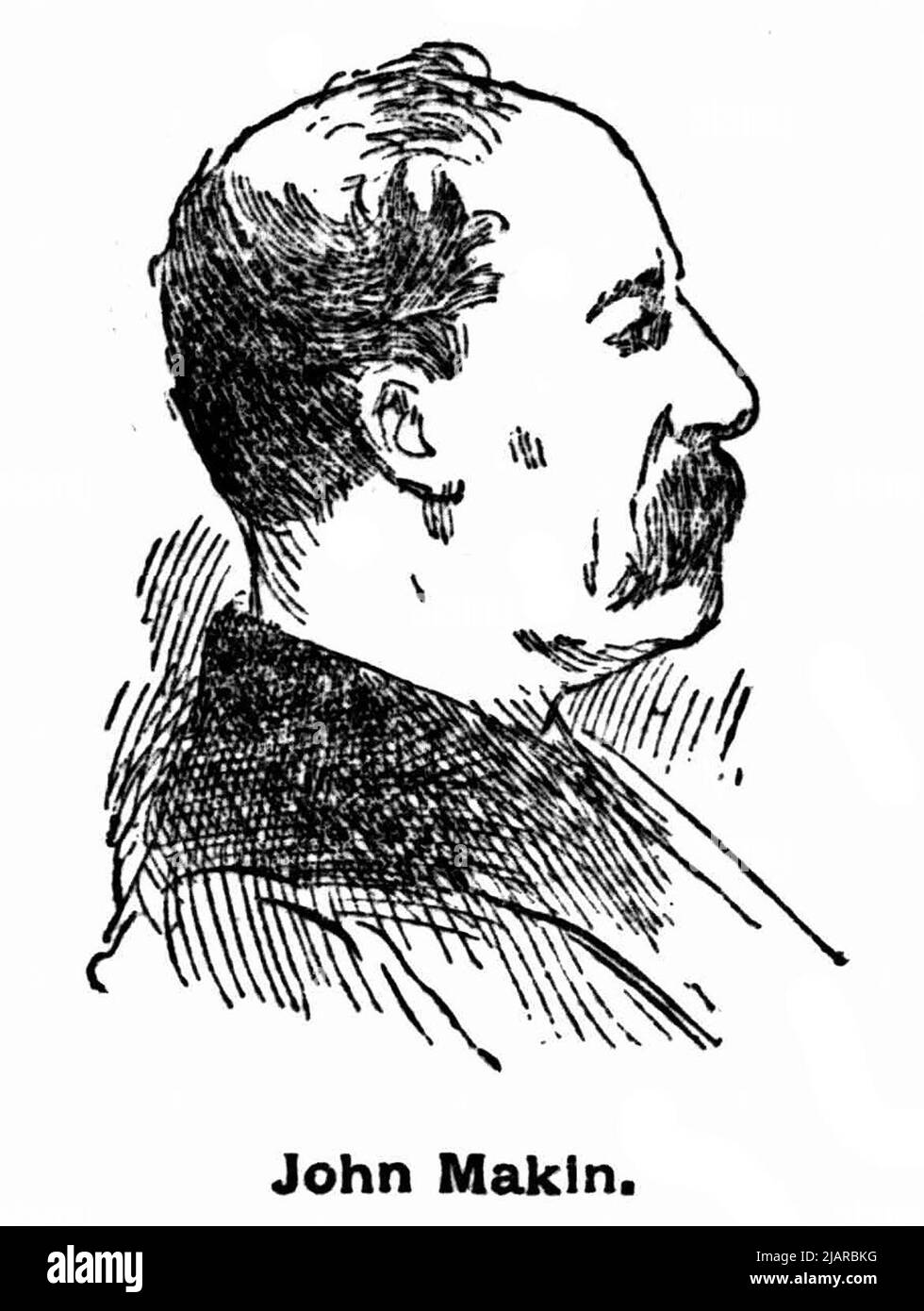 John Makin [de The Evening News (Sydney), 10 novembre 1892, page 4] Banque D'Images