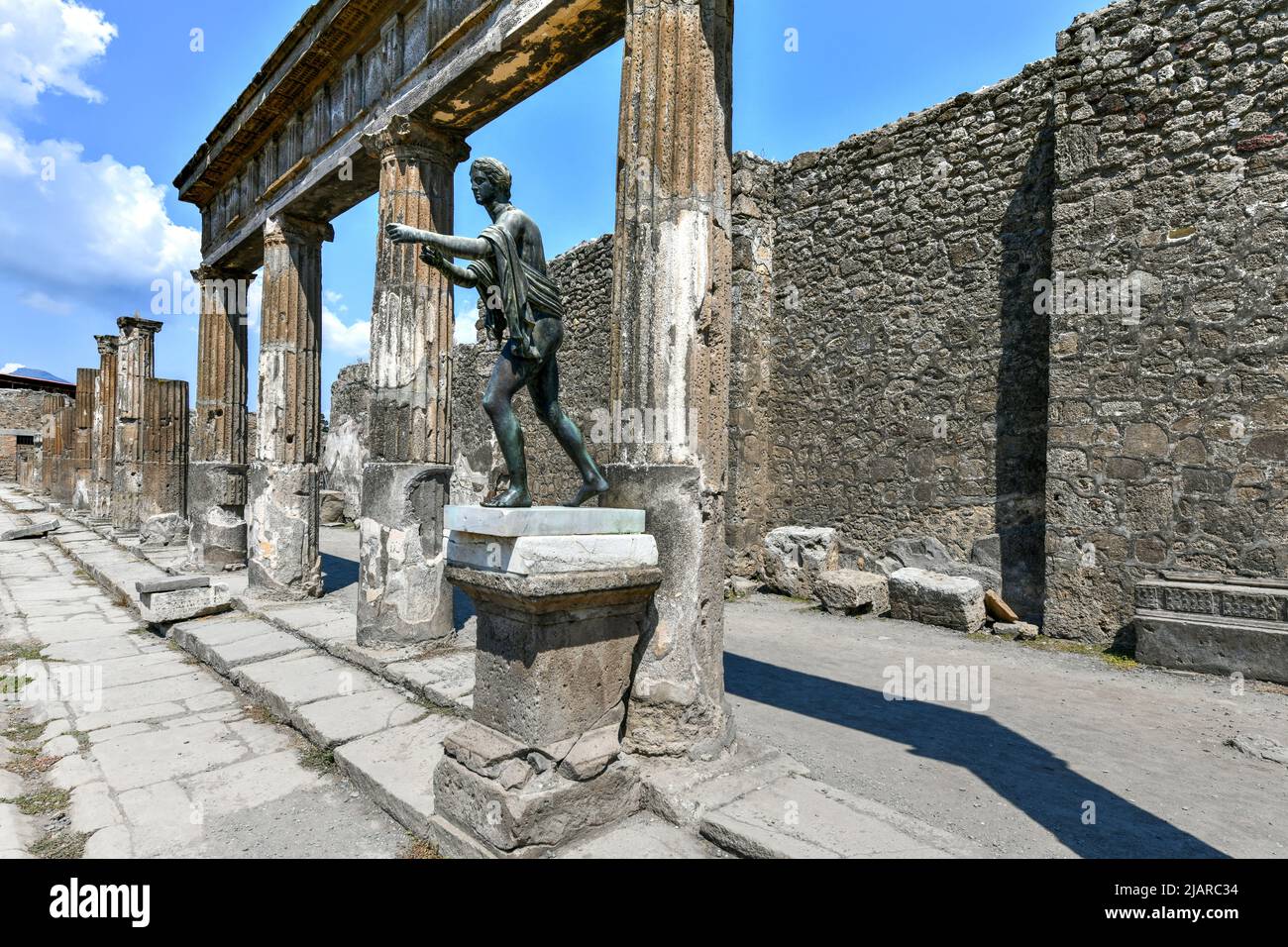 Sanctuaire d'Apollon dans le parc archéologique de Pompéi, Campanie, Italie Banque D'Images