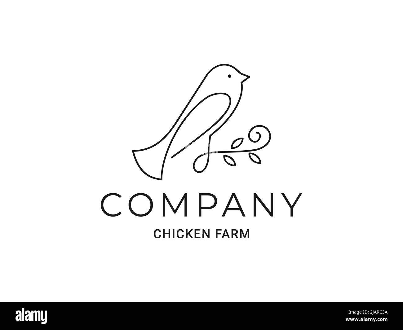 Magnifique modèle de logo oiseau dans la nature Illustration de Vecteur
