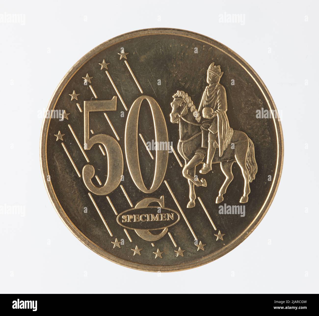 Euro Collection un modèle de pièce, 50 cents d'euros pour la Bulgarie; 2003 Banque D'Images