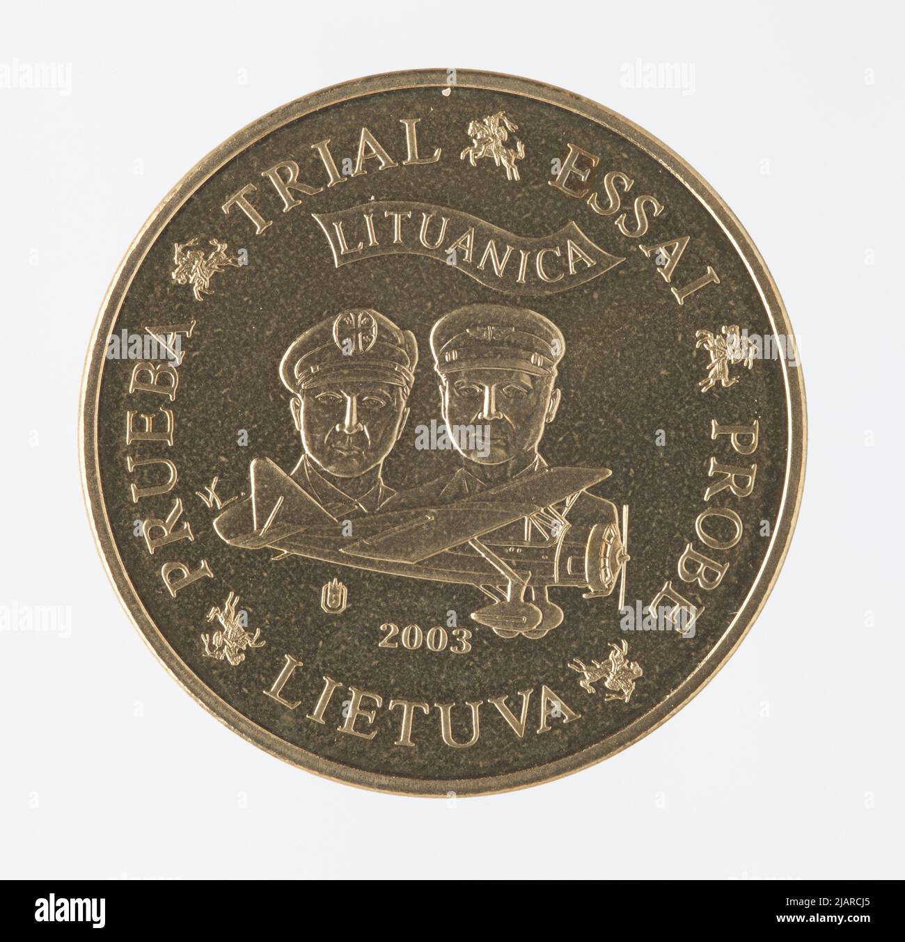 Euro Collection un modèle de pièce, 50 cents d'euros pour la Lituanie; 2003 Banque D'Images