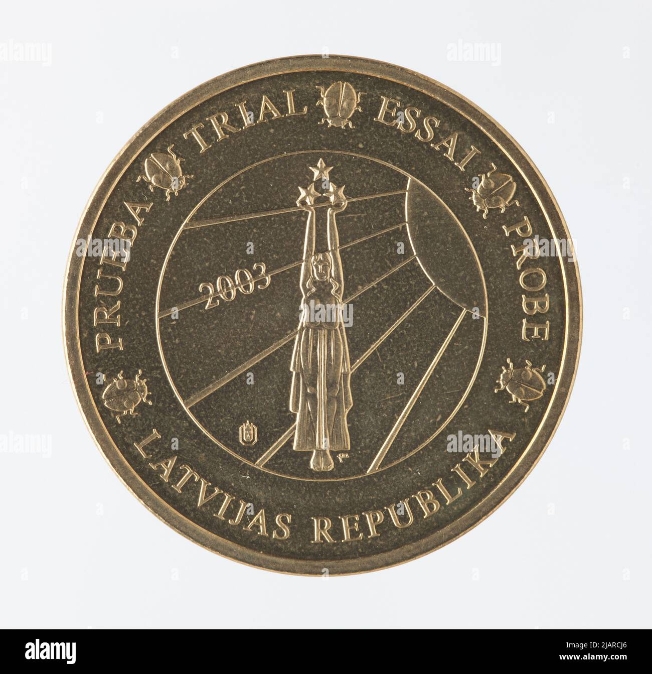 Euro Collection un modèle de pièce, 50 cents d'euros pour la Lettonie; 2003 Banque D'Images