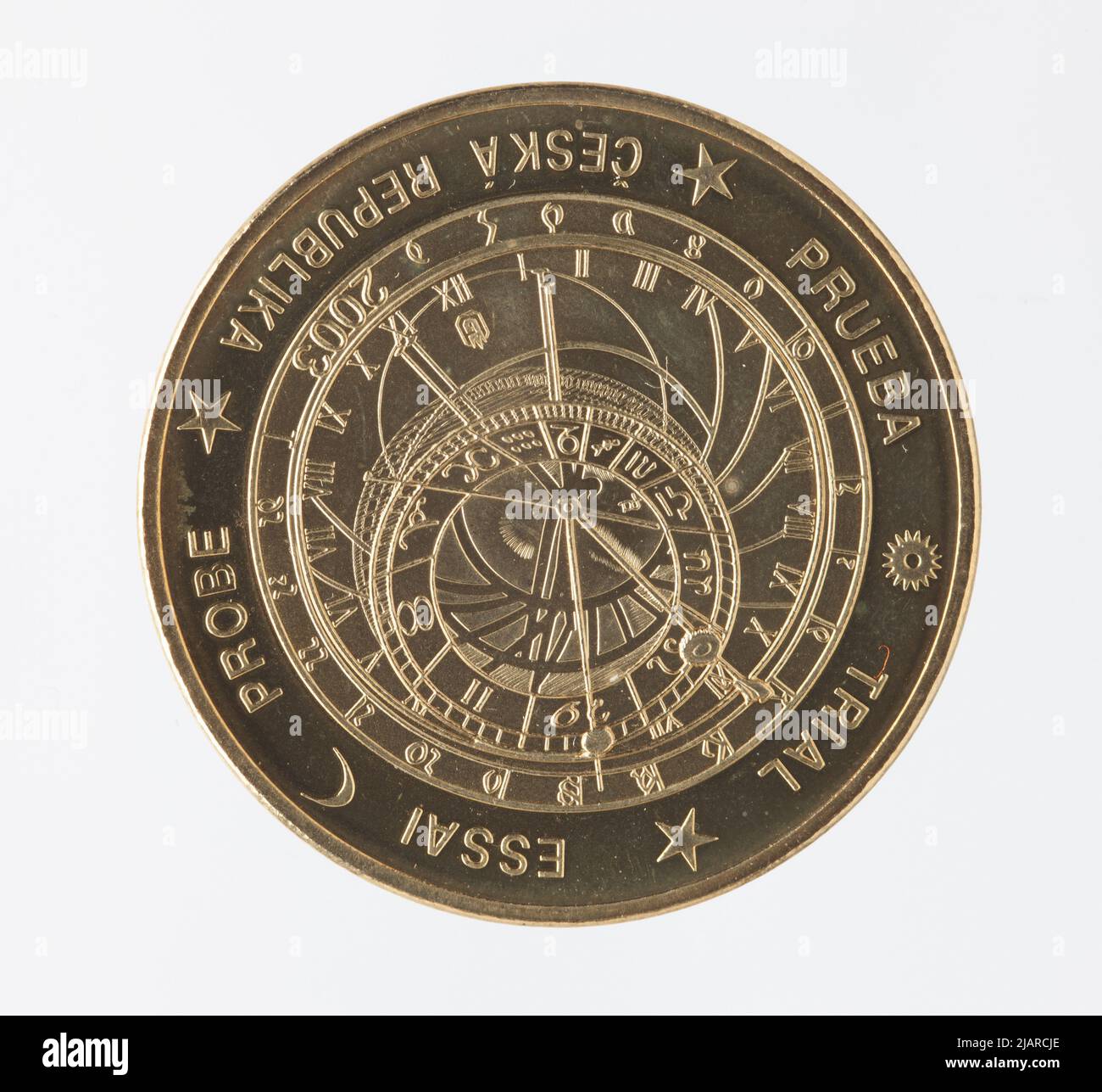 Euro Collection un modèle de pièce, 50 cents d'euros pour la République tchèque; 2003 Banque D'Images