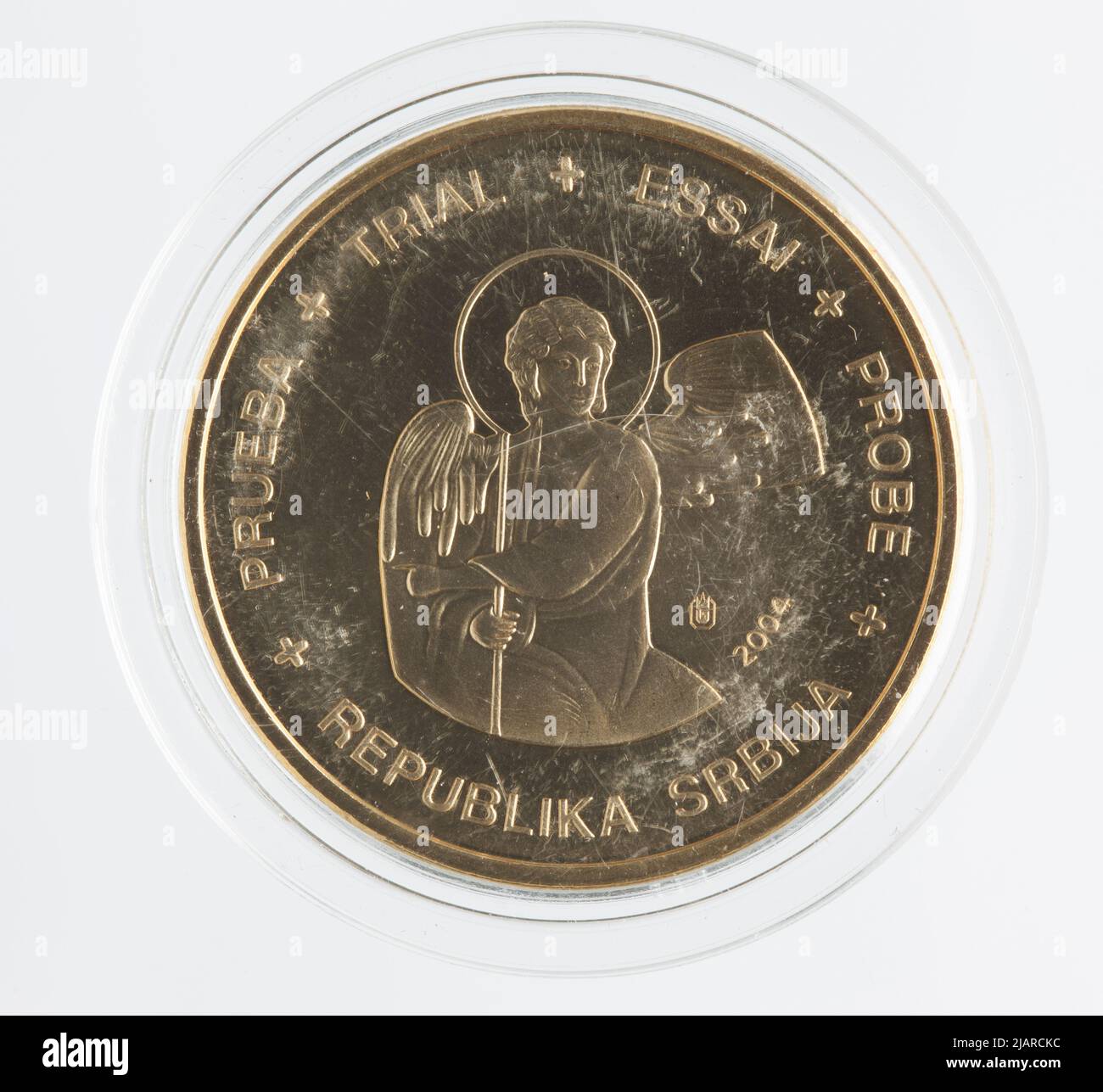 Euro Collection un modèle de pièce, 50 cents d'euros pour la Serbie; 2004 Banque D'Images