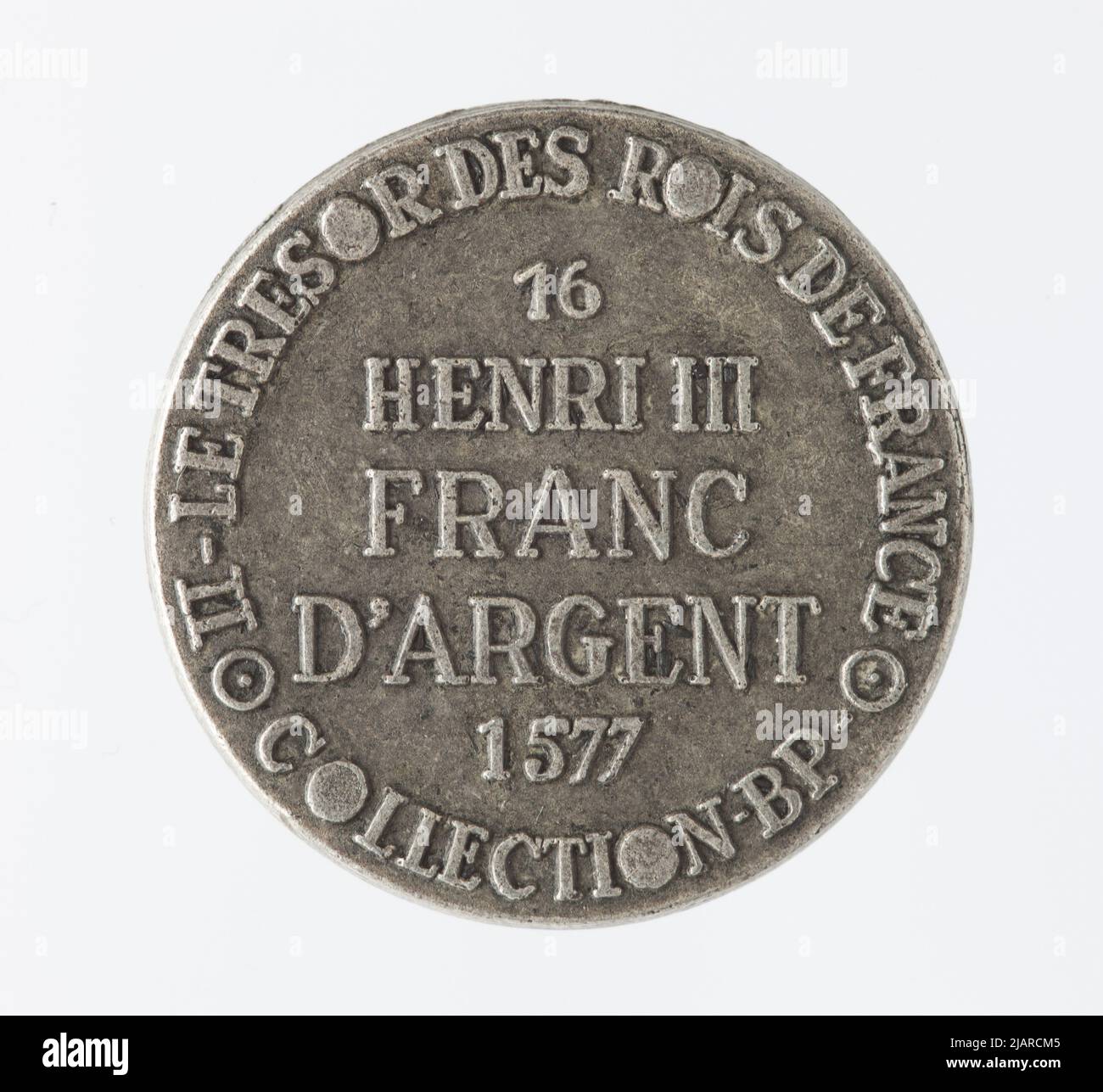 ŻSeton, collection BP, le Trésor des rois de France nr 16 Henri III franc d'argent inconnu Banque D'Images
