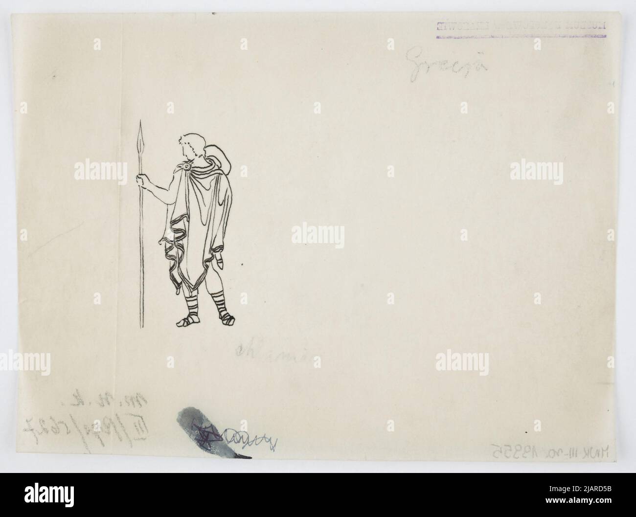 Exclut un jeune grec inconnu à Chlamida Banque D'Images