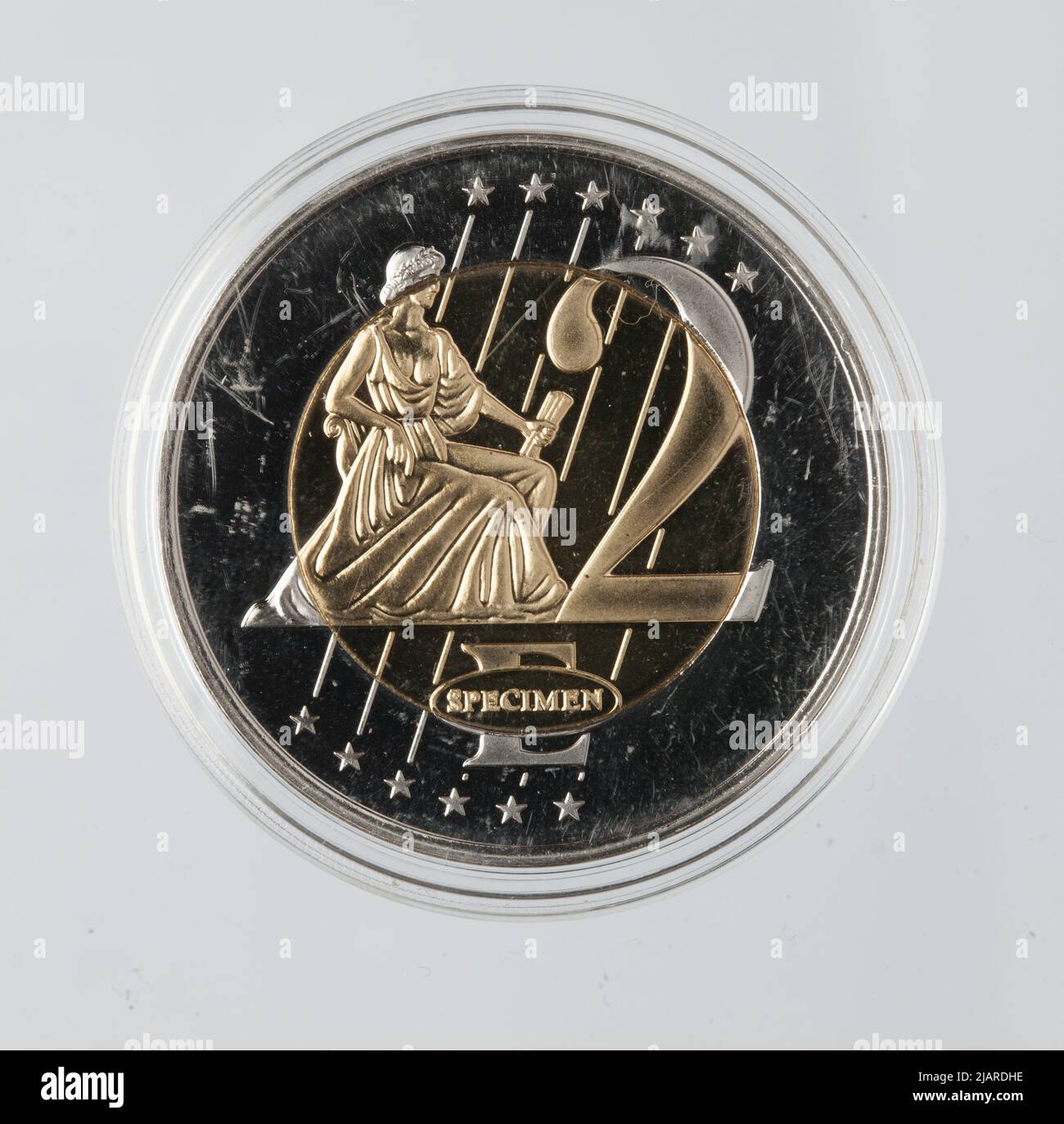 Euro Collection un modèle de pièce, 2 euros pour la République de Pologne; 2003 Banque D'Images