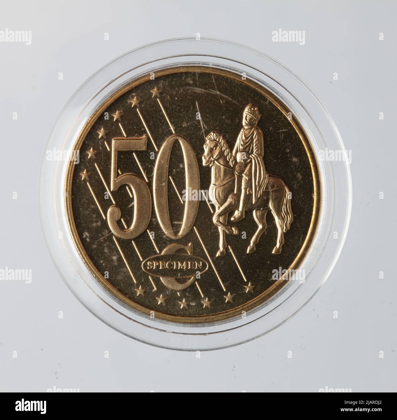 Euro Collection un modèle de pièce, 50 cents d'euros pour la République de Pologne; 2003 Banque D'Images