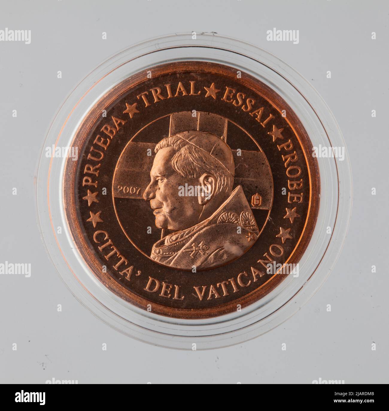 Modèle de pièce de monnaie de la Collection euro, 1 centimes d'euro pour le Vatican; 2007 Banque D'Images