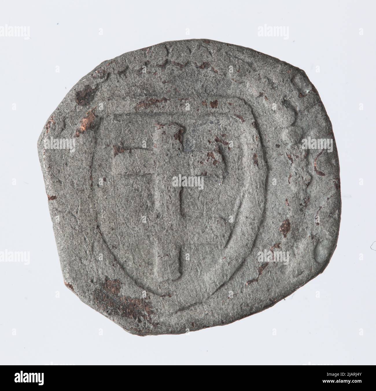 FALSE coin, Władysław Jagieło (1386 1434), Kwartalnik Mały (Ternar); 1399/1400 inconnu Banque D'Images