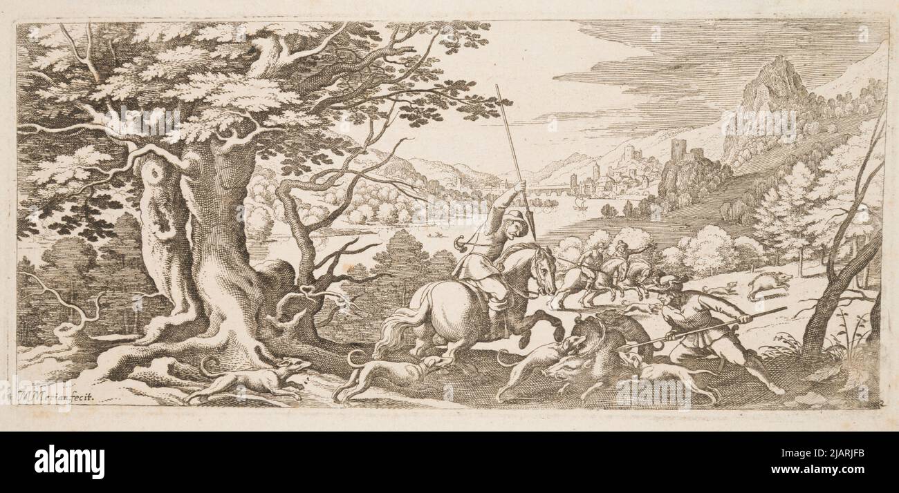 Chasse sauvage (Mathaus Merian Elder, selon Antonia Tempesty Merian, Matthew der altere (1593 1650) Banque D'Images