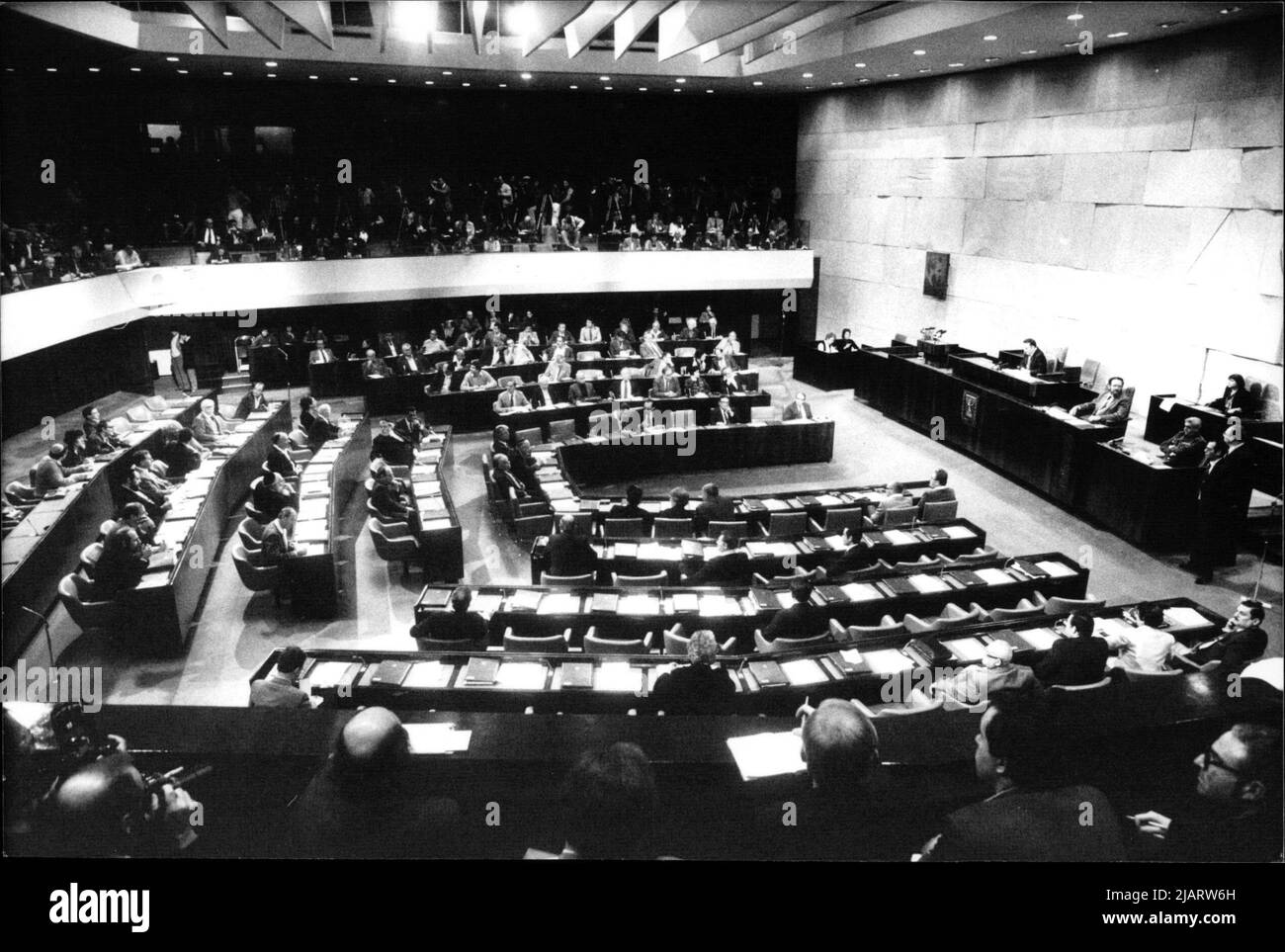 Ein Überblick der Knesset während einer Sitzung. Banque D'Images