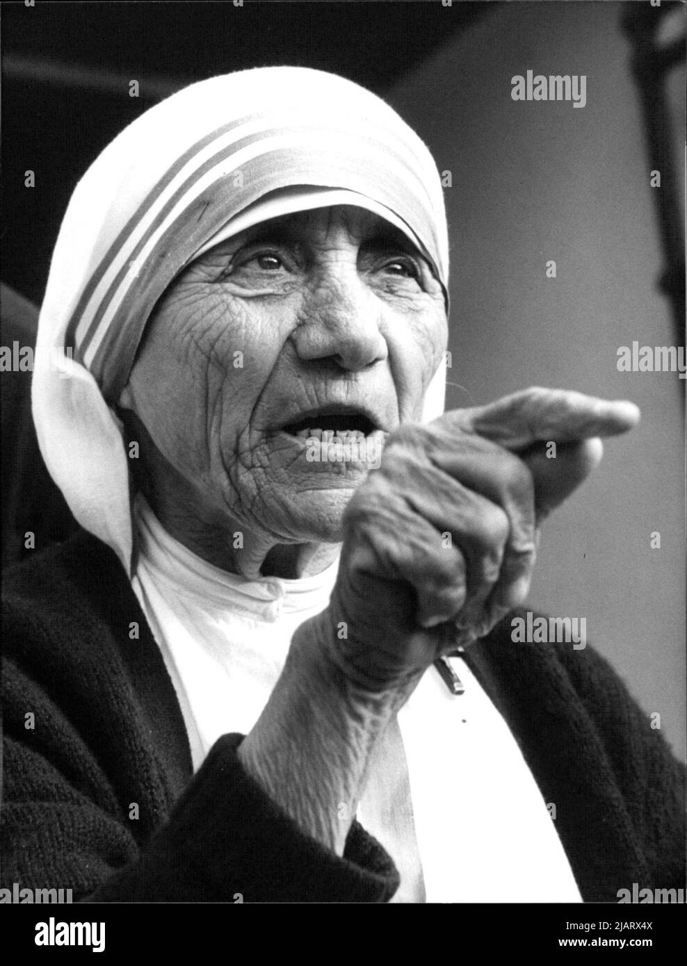 Mutter Teresa, Friedensnobelpreisträgerin, Ordensschwester ('Engel von Kalkutta'). Banque D'Images