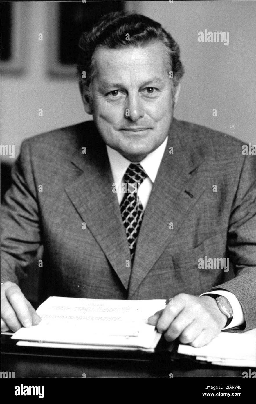 DAS Foto zeigt den deutschen Politiker, Max Streibl (CSU). Banque D'Images