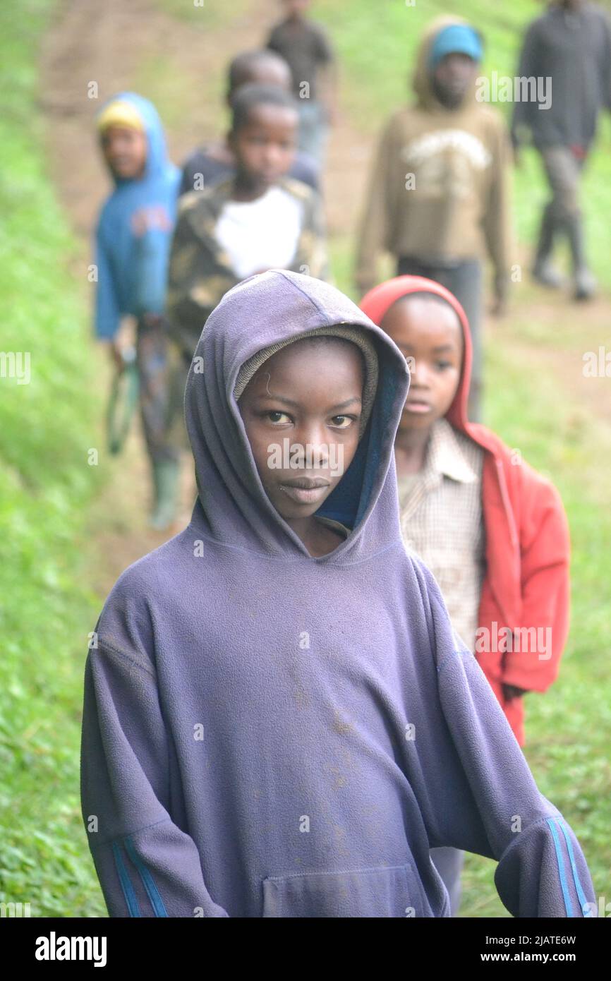 Le sourire d'un enfant en Afrique- Ein Kinderlächeln en Afrika Banque D'Images