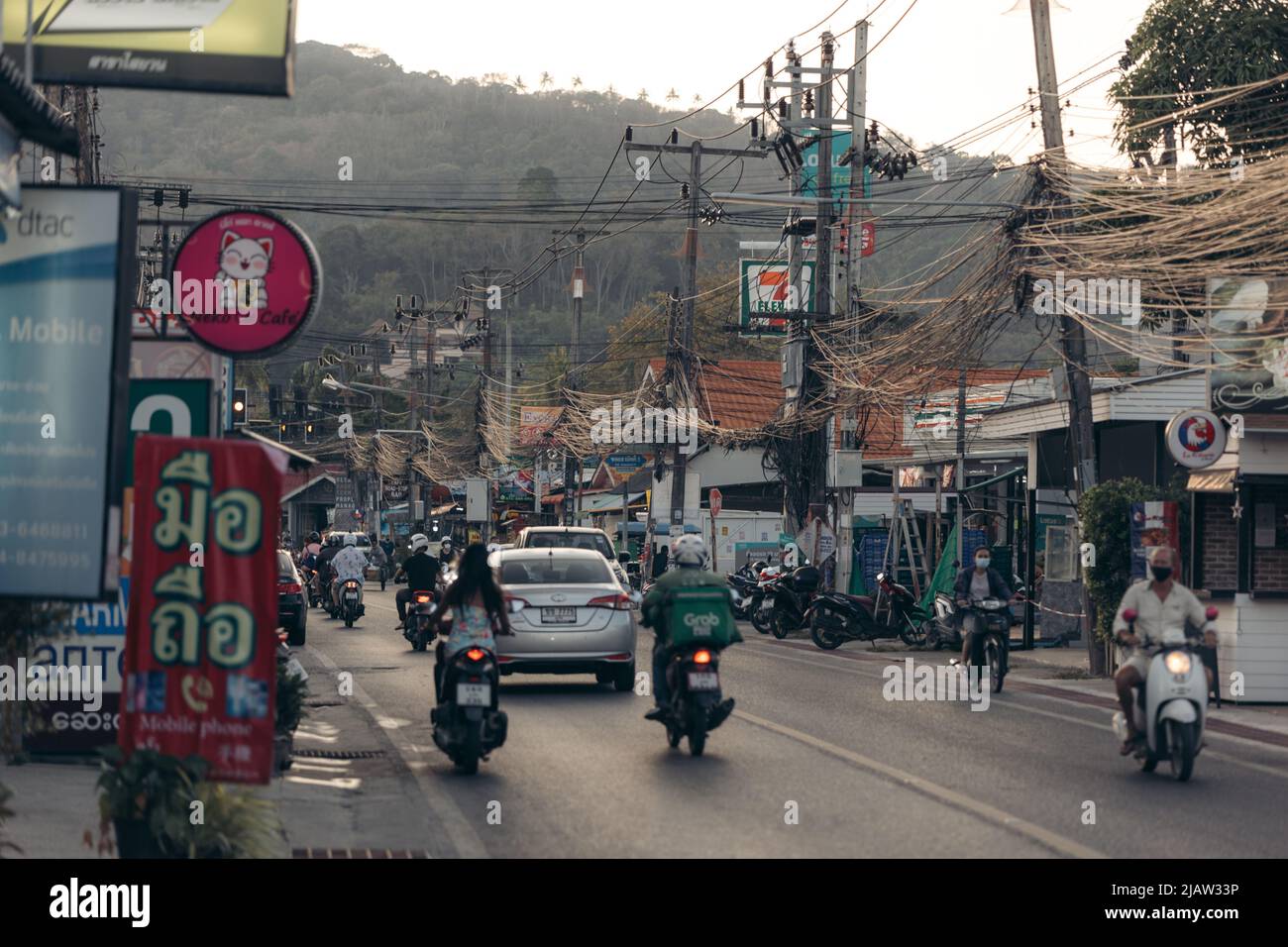 Routes très fréquentées en Thaïlande Banque D'Images