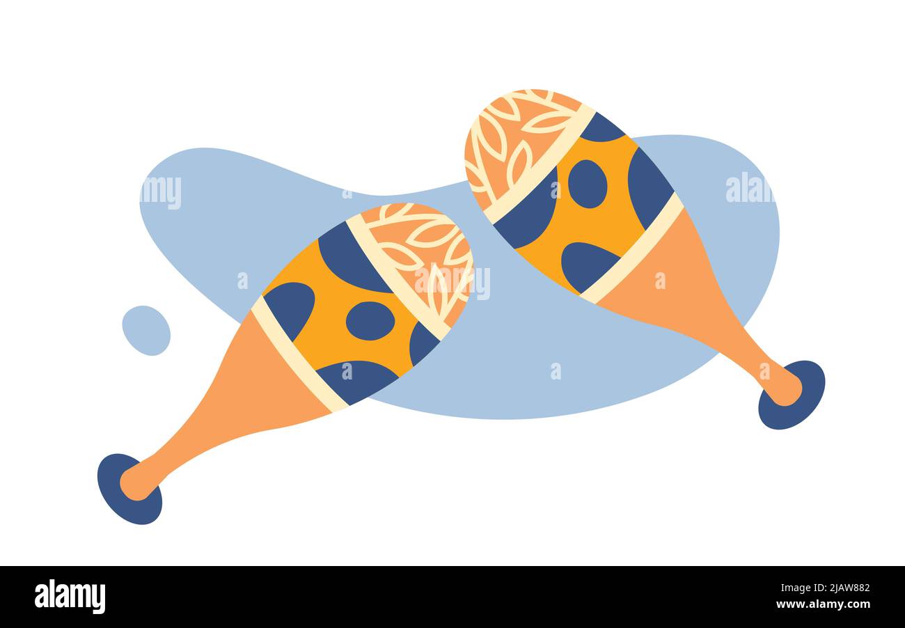Maracas d'instruments d'origine latine Illustration de Vecteur