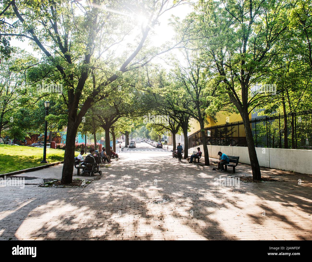 Parc public de Crown Heights, Brooklyn, New York Banque D'Images