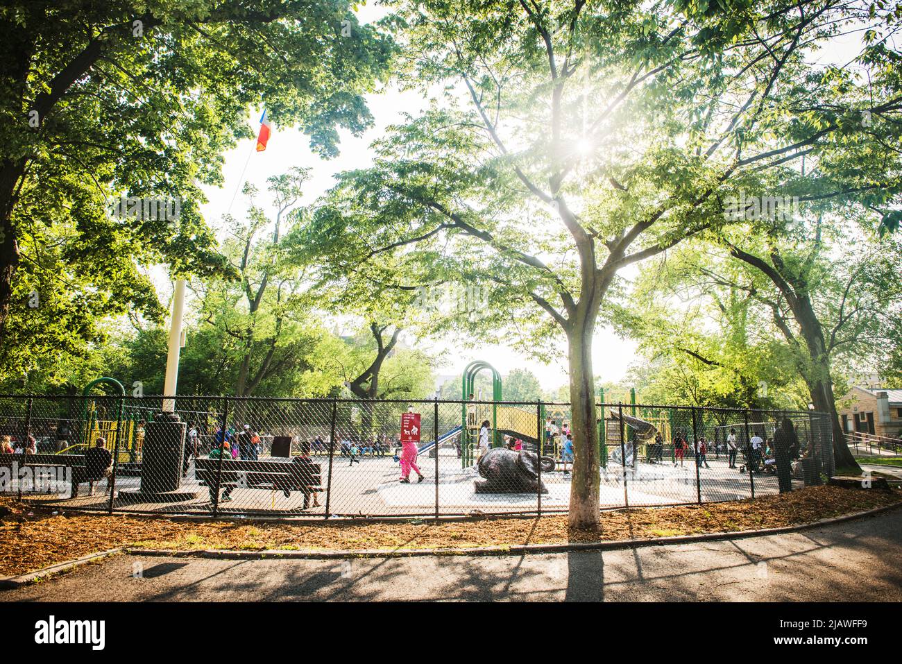Parc public de Crown Heights, Brooklyn, New York Banque D'Images