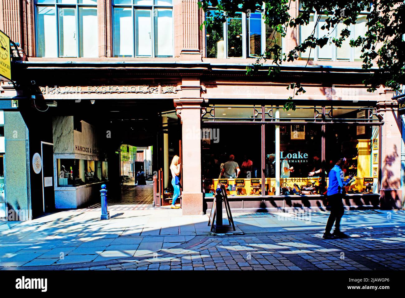 Old Exchange, King Street, Manchester, Angleterre Banque D'Images