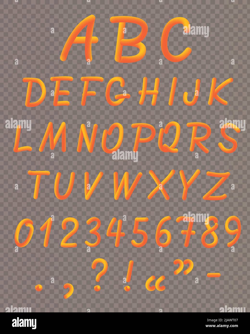 Icône de police orange fluo liquide avec effet dégradé sur illustration vectorielle d'arrière-plan transparente Illustration de Vecteur