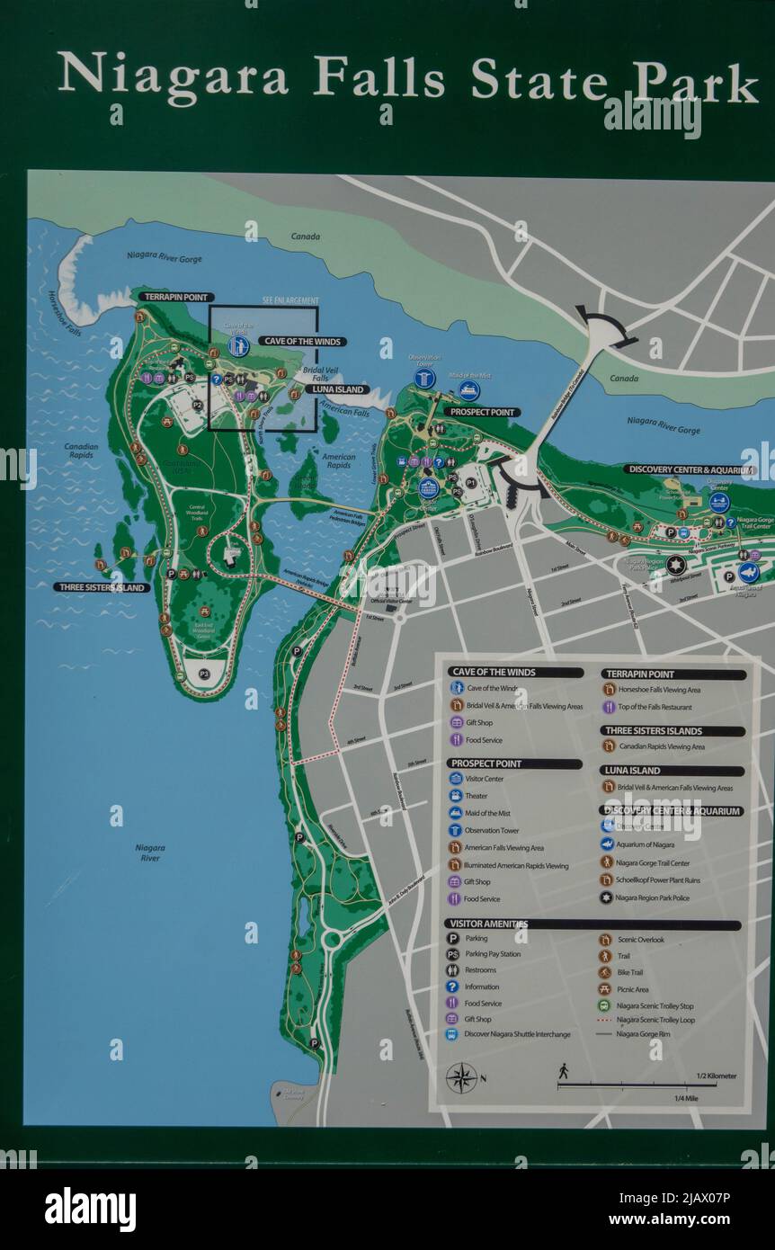 Parc régional de Niagara Falls à New York Banque D'Images