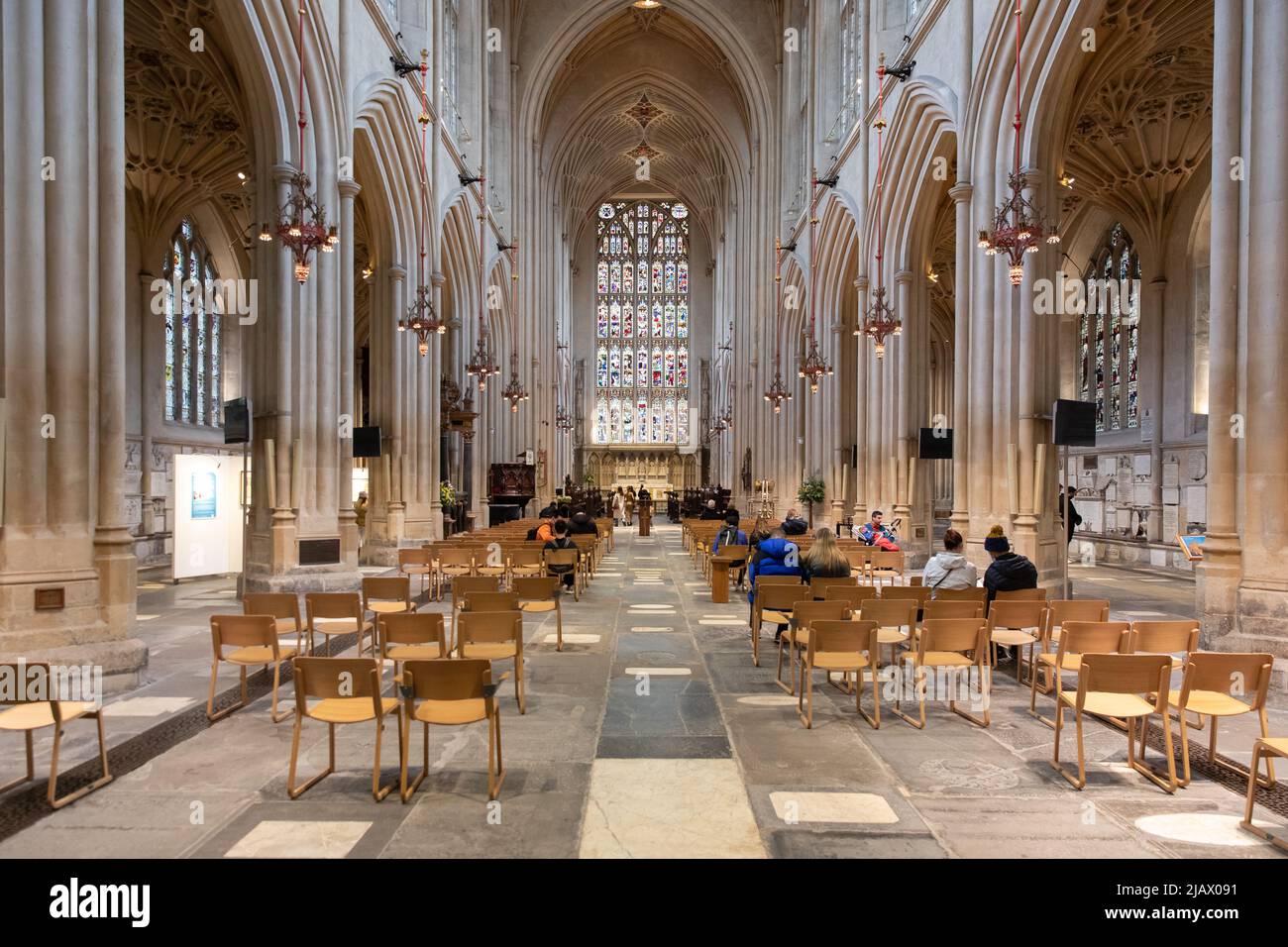 Bath Abbey, Bath, Royaume-Uni Banque D'Images