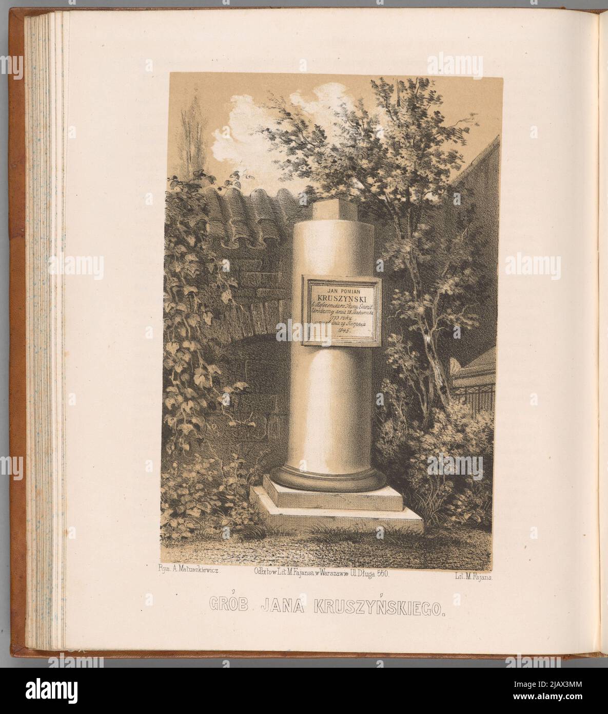 Bliżej Kultury Fajans, Maksymilian (1827 1890), Matuszkiewicz, Alfons (1822 1877), Litographie des faupans Maksymiliens Banque D'Images
