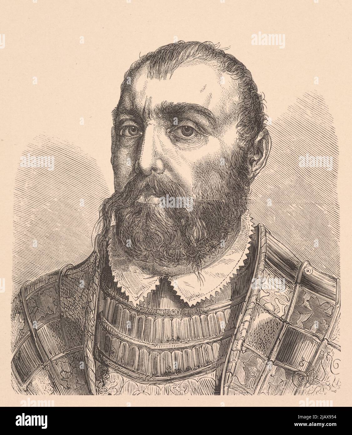 Andrzej II Górka (vers 1534 1583) Kasztelan Międzyrzecki, Luthérien, protecteur de la réforme (Accering to the Seal) Matejko, Jan (1838 1893), Zabłocki, Feliks (1846 1874), Lewantal, Salomon (Franciszek Salezy) (1841 1902) Banque D'Images