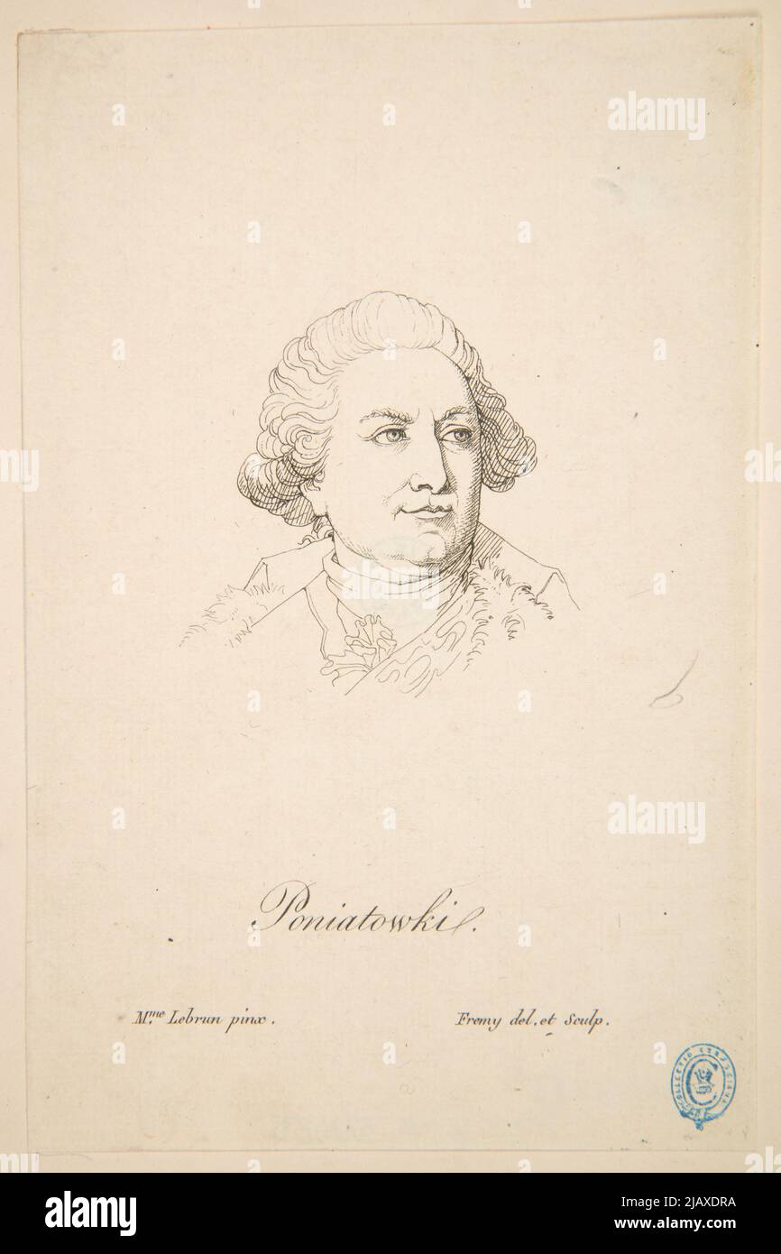 [Stanisław August] Poniatowski Frémy, Jacques Noël Marie (1782 1867), Vigée Lebrun, Elisabeth Louise (1755 1842) Banque D'Images