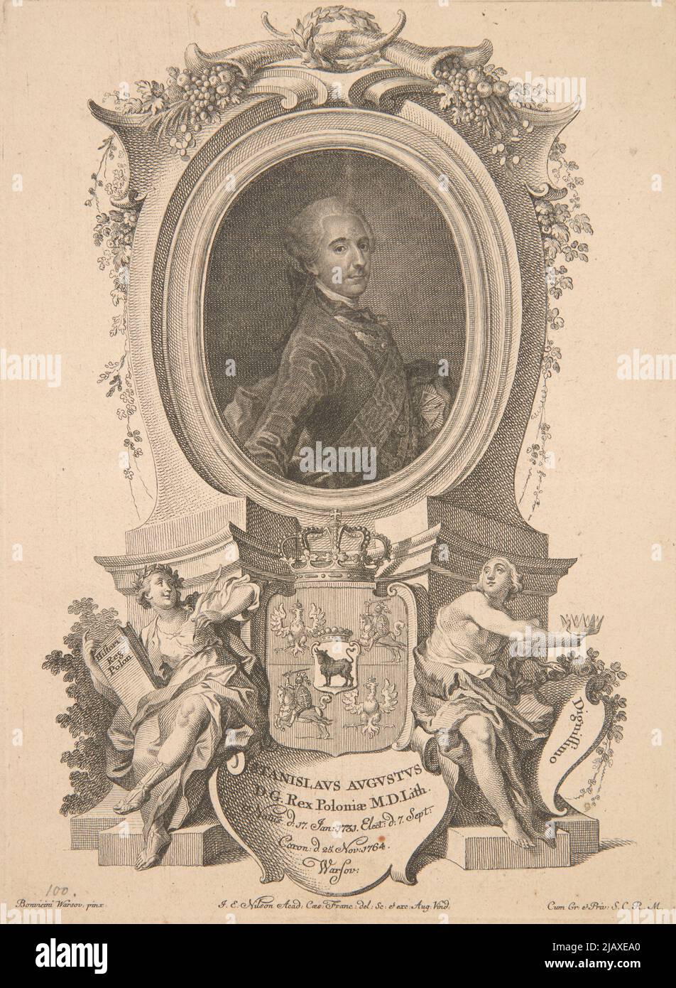 Stanislaus Augustus D.G. Roi polonais M.D. Lith. () [Stanislav August Poniatowski] NILSON, Johann Esiah (1721 1788), Buonvicini, Ubaldo (page 1765; 1772) Banque D'Images