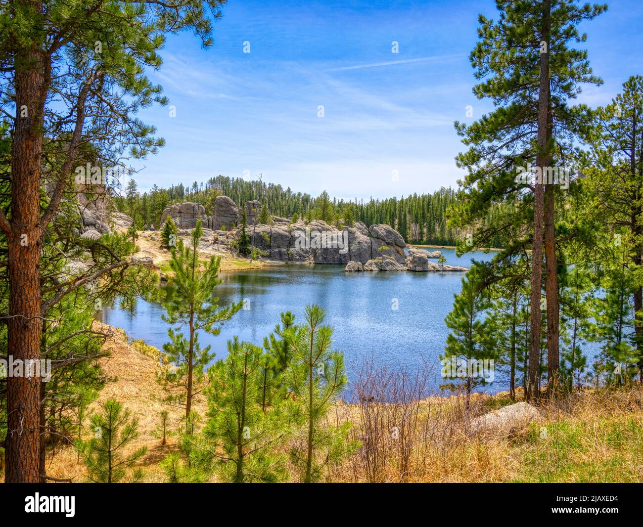 Sylvan Lake, dans le parc national Custer, dans les Black Hills du Dakota du Sud, États-Unis Banque D'Images