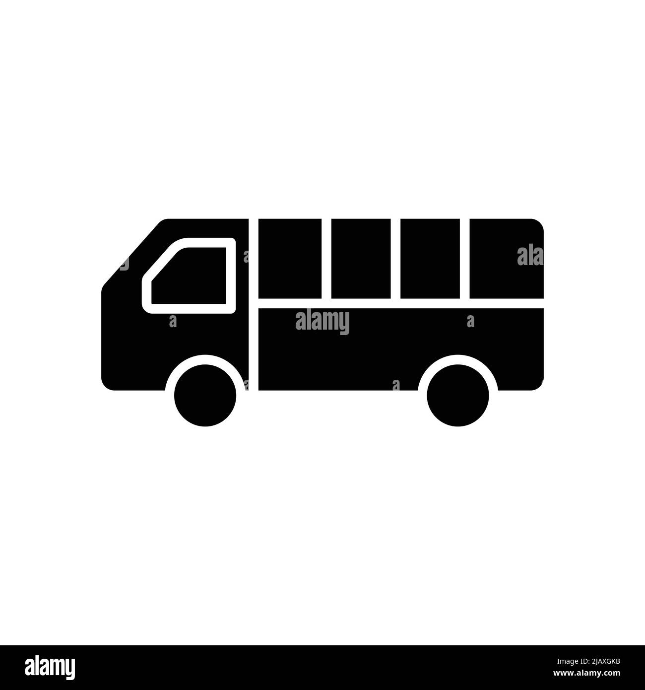 Vecteur d'icône de bus. Transport, transport terrestre, transport en commun. Style d'icône solide, glyphe. Illustration de conception simple modifiable Illustration de Vecteur